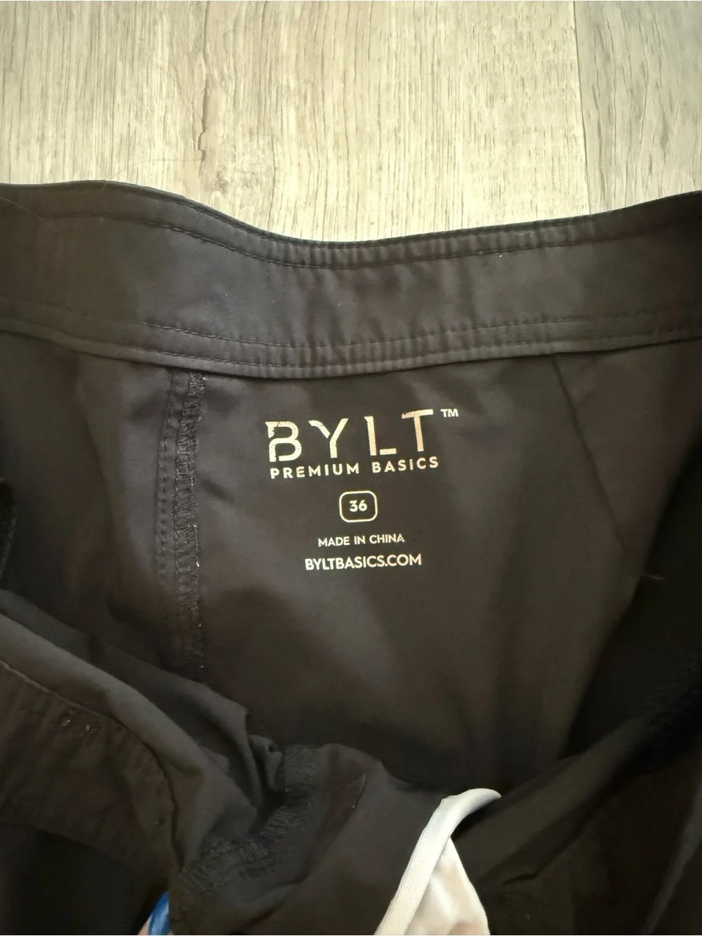 ⭐️ Bylt Basics Black Swim Board Shorts with Adjustable Drawstring